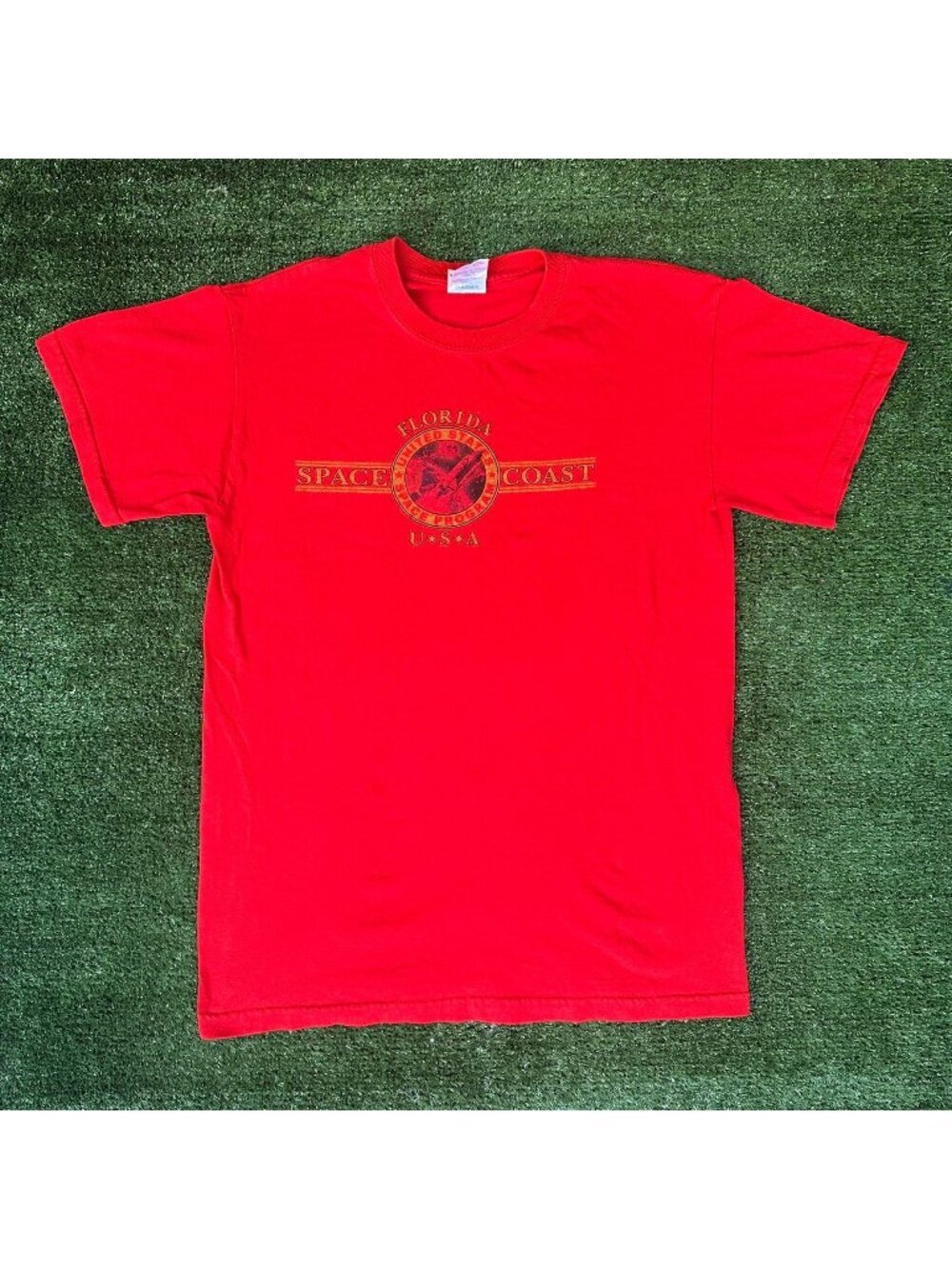 Vintage Y2K Space Coast Florida T-Shirt Canaveral NASA Red S Travel Souvenir
